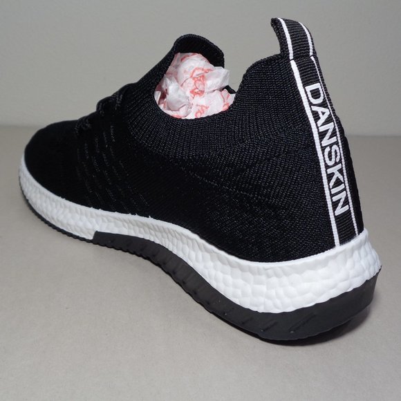 Danskin Size 8 M FREE Black Knit Lace Up Sneakers New Women's Shoes - Picture 11 of 16
